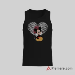 Boston Red Sox Heartfelt Mickey Mouse Baseball Shirt on black tank top for men graphic tee