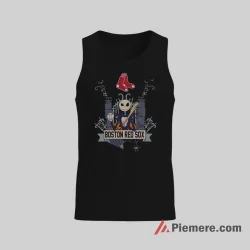 Boston Red Sox Jack Skellington Halloween Baseball Shirt on black tank top for men graphic tee