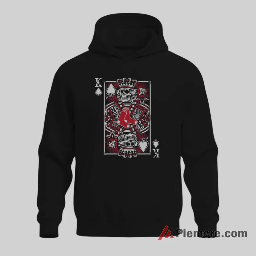 Boston Red Sox King Of Spades Baseball Shirt on black hoodie for men graphic tee
