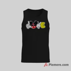 Boston Red Sox Love Mickey Mouse Baseball Shirt on black tank top for men graphic tee
