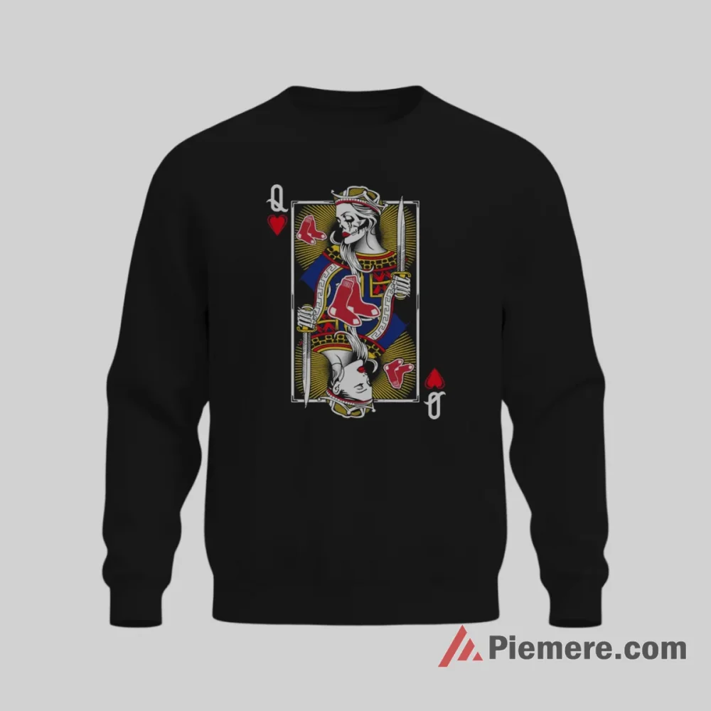 Boston Red Sox Queen Of Hearts Card Baseball Shirt on graphic shirt for men graphic tee