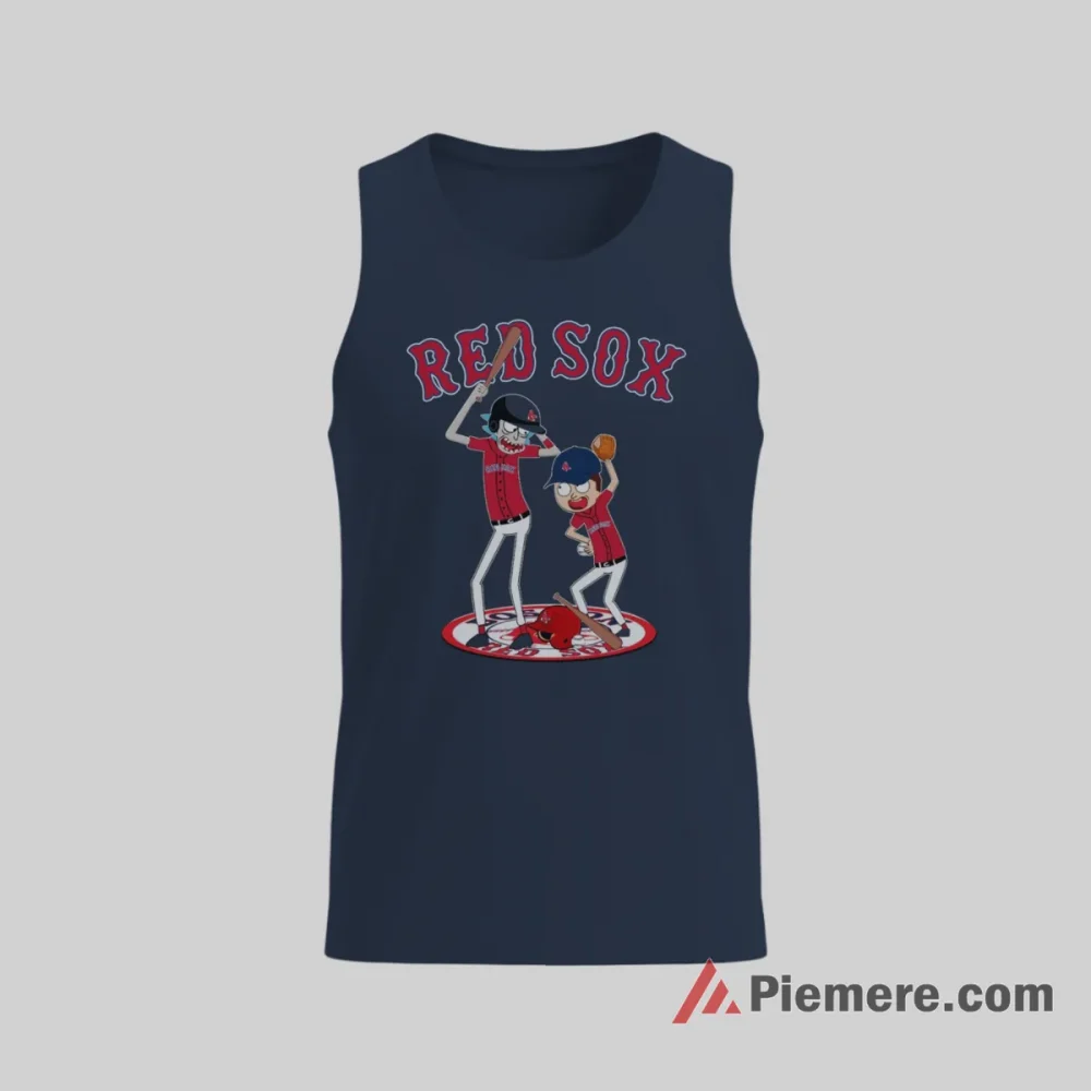Boston Red Sox Rick And Morty Champions Baseball Shirt on navy tank top for men graphic tee