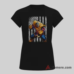 Boston Red Sox Thanos Marvel American Flag Baseball Shirt on black short sleeve shirt for women graphic tee