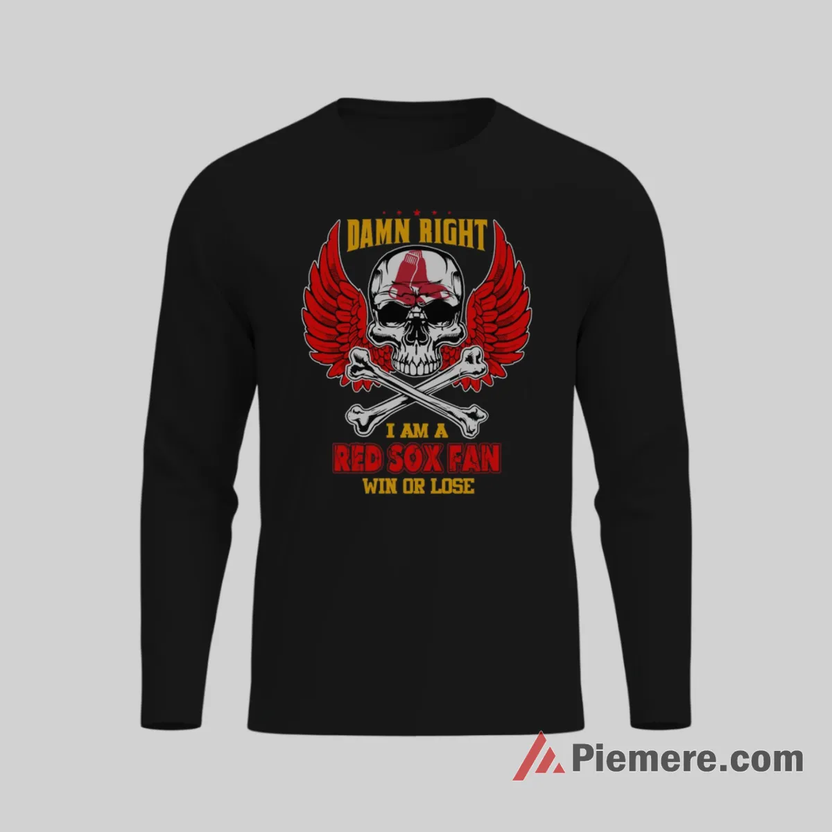 Boston Red Sox Win Or Lose Skull Baseball Shirt on black long sleeve shirt for men graphic tee