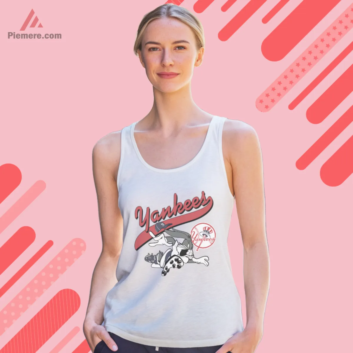 Tank top option featuring Bugs Bunny sliding graphic