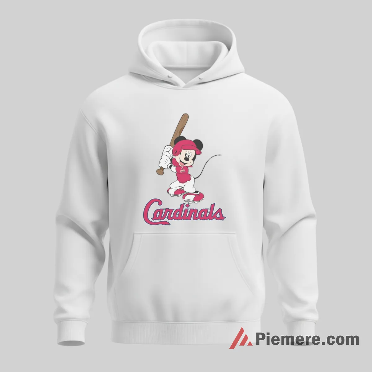 Cheerful Mickey Mouse Classic St Louis Cardinals Shirt on white hoodie for men graphic tee