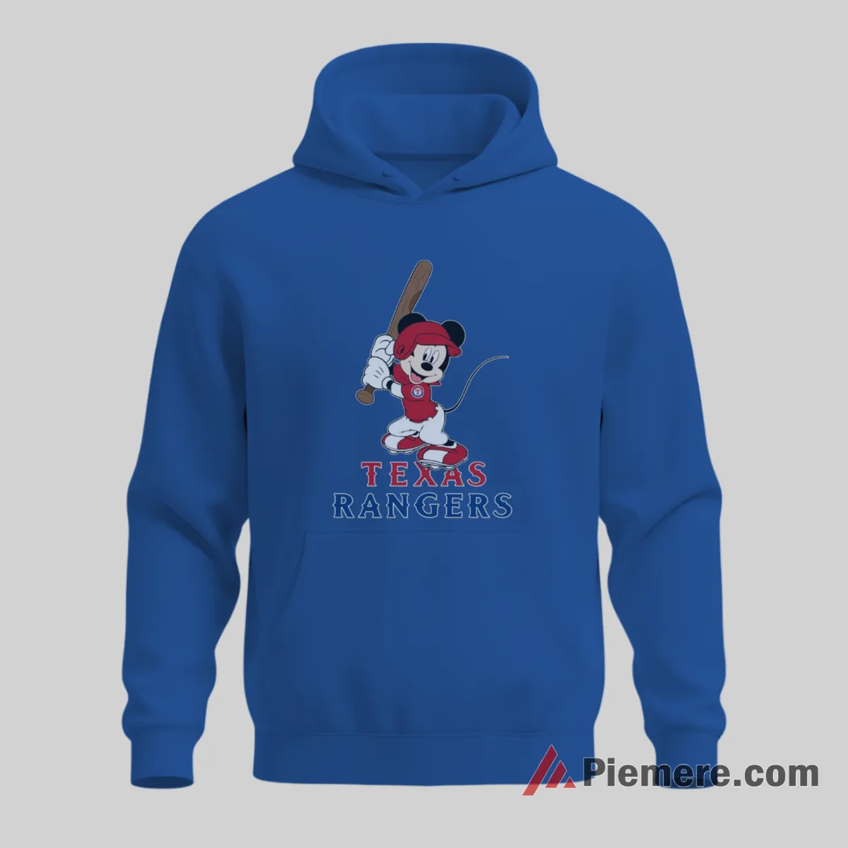 Cheerful Mickey Mouse Texas Rangers Baseball Classic Shirt on royal blue hoodie for men graphic tee