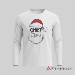 Chief Claus Kansas City Chiefs Vintage Christmas Shirt on white long sleeve shirt for men graphic tee