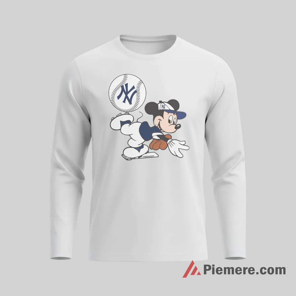 Classic Yankees Ny Baseball Clip Art Fielder Shirt on white long sleeve shirt for men graphic tee