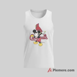Dabbing Mickey Mouse St Louis Cardinals Celebration Shirt on white tank top for men graphic tee