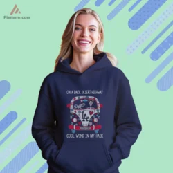 Dark Desert Highway Dodgers Shirt with floral van art on navy