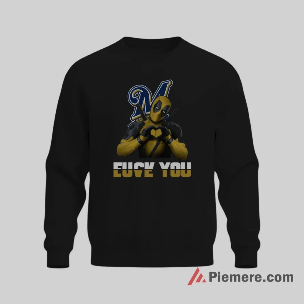 Deadpool Milwaukee Brewers Love You Hate You Comic Shirt on graphic shirt for men graphic tee