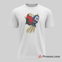 Deadpool Minion Milwaukee Brewers Funny Superhero Mashup Shirt on white short sleeve shirt for men graphic tee