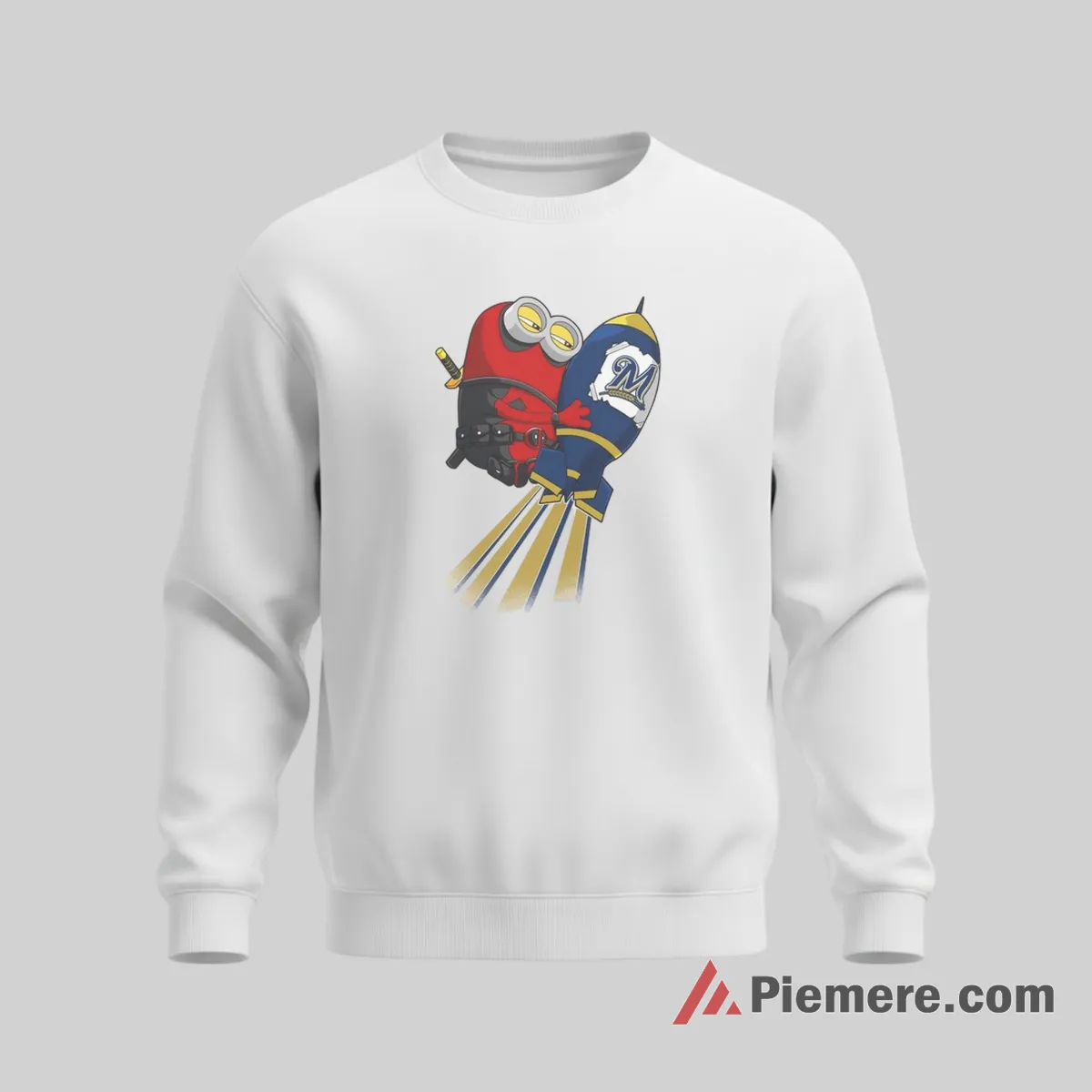 Deadpool Minion Milwaukee Brewers Funny Superhero Mashup Shirt on graphic shirt for men graphic tee