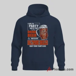 Drink Beer Watch Baltimore Orioles Baseball Party Shirt on navy hoodie for men graphic tee