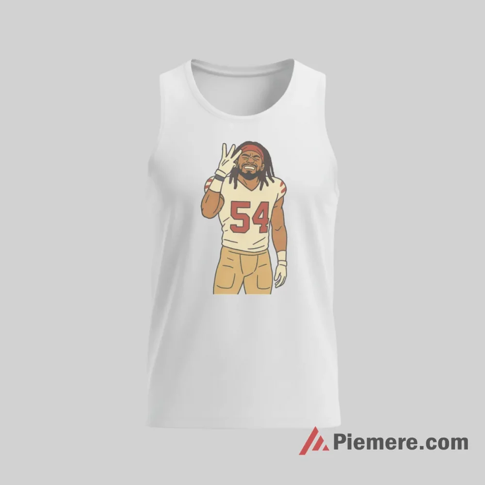 Fred Warner San Francisco 49ers Linebacker Art Shirt on white tank top for men graphic tee