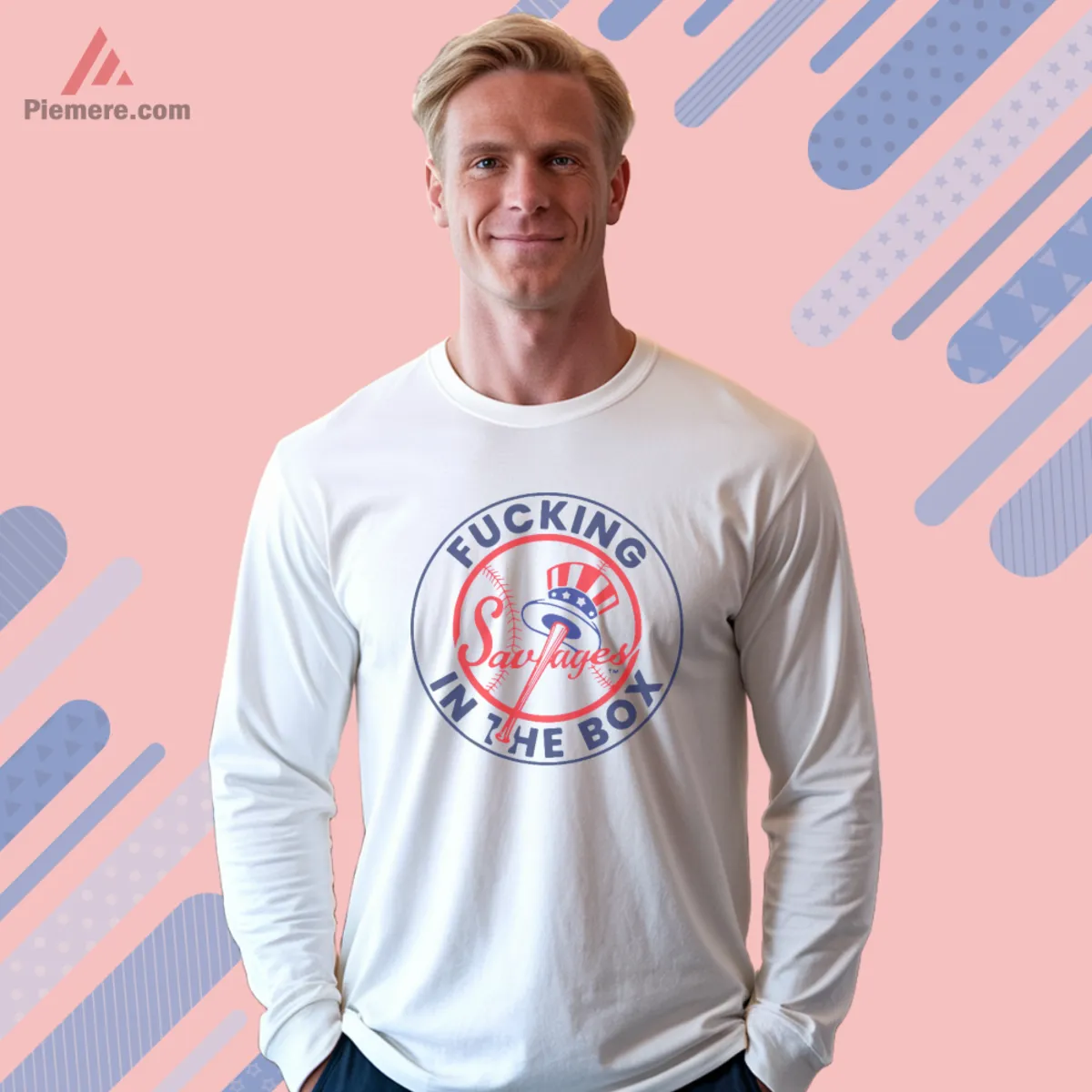Long sleeve version with Savages badge graphic
