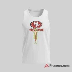 Grinch San Francisco 49ers Christmas Logo Shirt on white tank top for men graphic tee