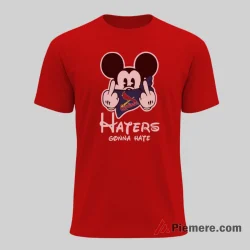 Haters Gonna Hate Mickey Mouse St Louis Cardinals Confidence Shirt on red short sleeve shirt for men graphic tee