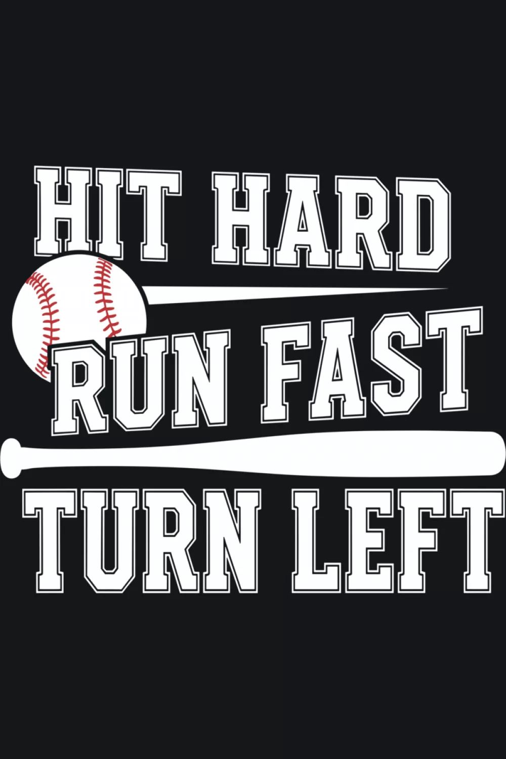 High contrast baseball quote layout that feels crisp, simple, and easy to read.