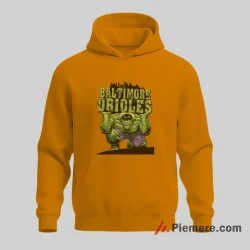 Hulk Baltimore Orioles Smash Power Baseball Shirt on orange hoodie for men graphic tee