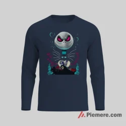 Jack Skellington And Sally Milwaukee Brewers Gothic Shirt on navy long sleeve shirt for men graphic tee