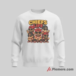 Kansas City Chiefs Life Cartoon Football Crew Shirt on graphic shirt for men graphic tee