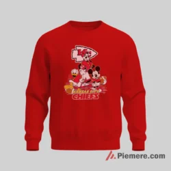 Kansas City Chiefs Mickey Mouse Goofy Donald Duck Red Rally Shirt on graphic shirt for men graphic tee
