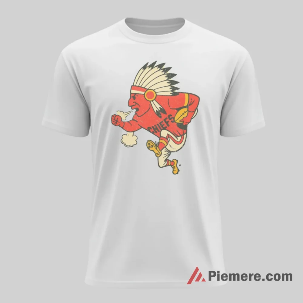 Kansas City Chiefs Running Warrior Classic Shirt on white short sleeve shirt for men graphic tee