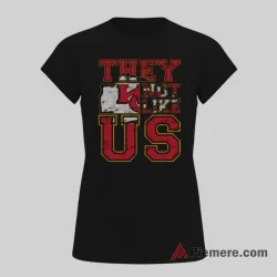 Kansas City Chiefs They Not Like Us Bold Edition Shirt on black short sleeve shirt for women graphic tee