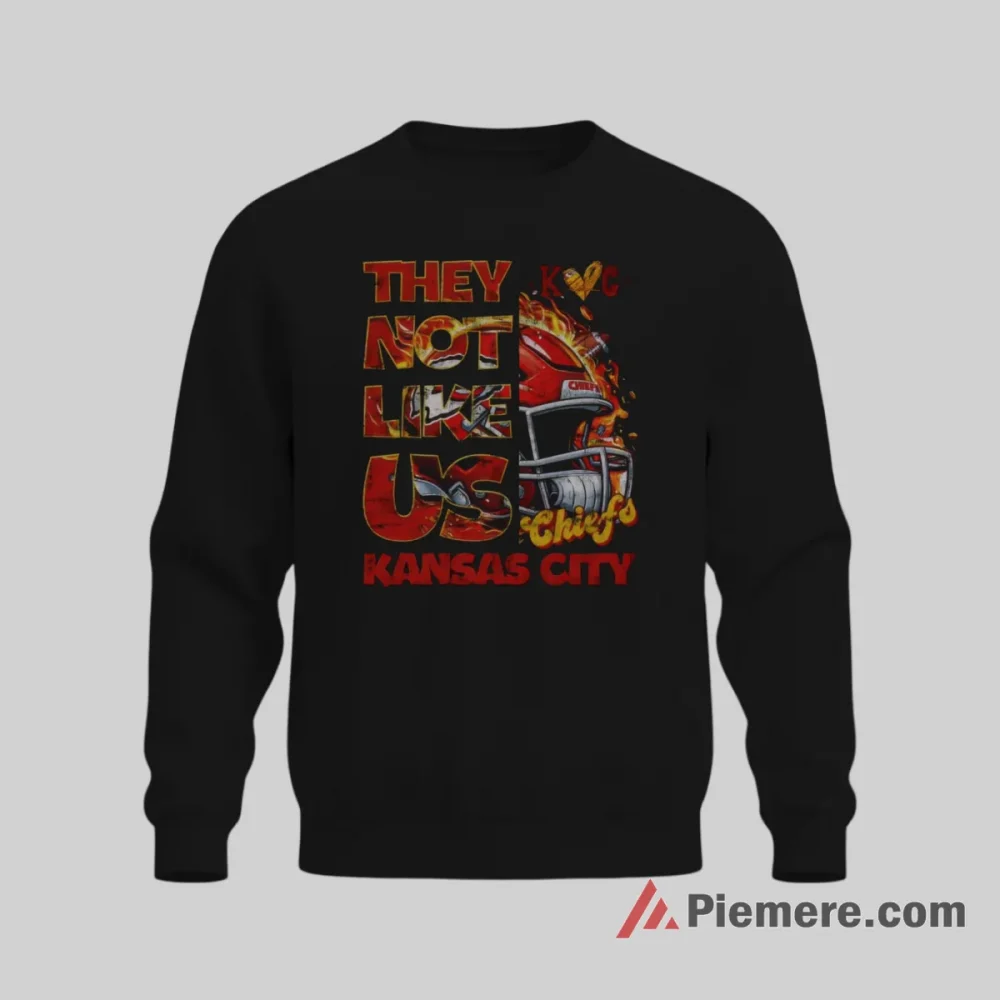 Kansas City Chiefs Vintage They Not Like Us Helmet Shirt on graphic shirt for men graphic tee