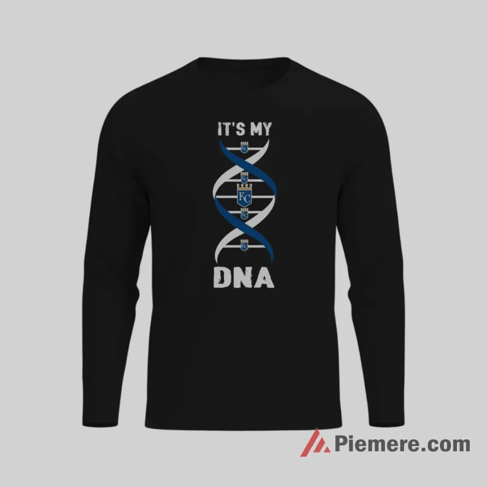 Kansas City Royals Baseball Is In My Dna Shirt on black long sleeve shirt for men graphic tee
