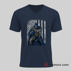 Kansas City Royals Batman American Flag Baseball Hero Shirt on navy v-neck shirt for men graphic tee