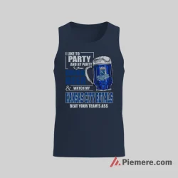 Kansas City Royals Beer And Baseball Party Fan Shirt on navy tank top for men graphic tee