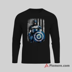 Kansas City Royals Captain America American Flag Hero Shirt on black long sleeve shirt for men graphic tee