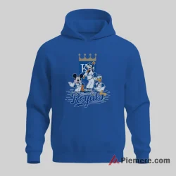 Kansas City Royals Champions Mickey Mouse Donald Duck Goofy Shirt on royal blue hoodie for men graphic tee