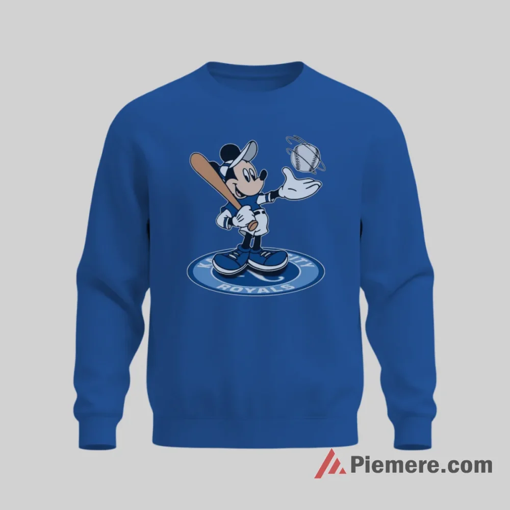 Kansas City Royals Cheerful Mickey Mouse Baseball Shirt on graphic shirt for men graphic tee