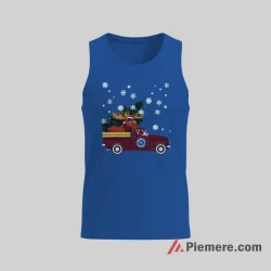 Kansas City Royals Christmas Truck Holiday Baseball Shirt on royal blue tank top for men graphic tee