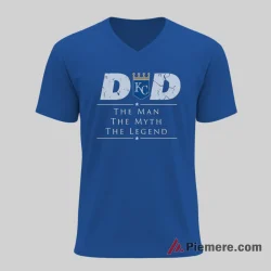 Kansas City Royals Dad The Man The Myth The Legend Shirt on royal blue v-neck shirt for men graphic tee