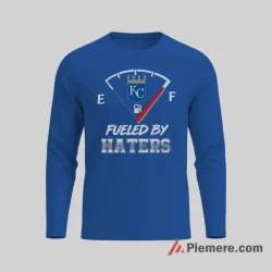 Kansas City Royals Fueled By Haters Baseball Fan Shirt on royal blue long sleeve shirt for men graphic tee