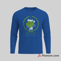 Kansas City Royals Grinch Christmas Baseball Fan Shirt on royal blue long sleeve shirt for men graphic tee
