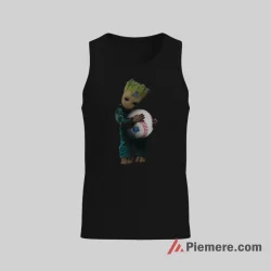 Kansas City Royals Groot Baseball Fan Shirt on black tank top for men graphic tee