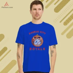 Kansas City Royals Halloween Shirt on royal blue short sleeve