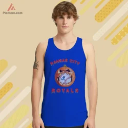 Royal blue tank top featuring Royals pumpkin baseball art