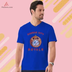 V neck tee with Royals Halloween pumpkin graphic