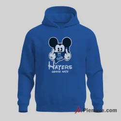 Kansas City Royals Haters Gonna Hate Mickey Mouse Shirt on royal blue hoodie for men graphic tee