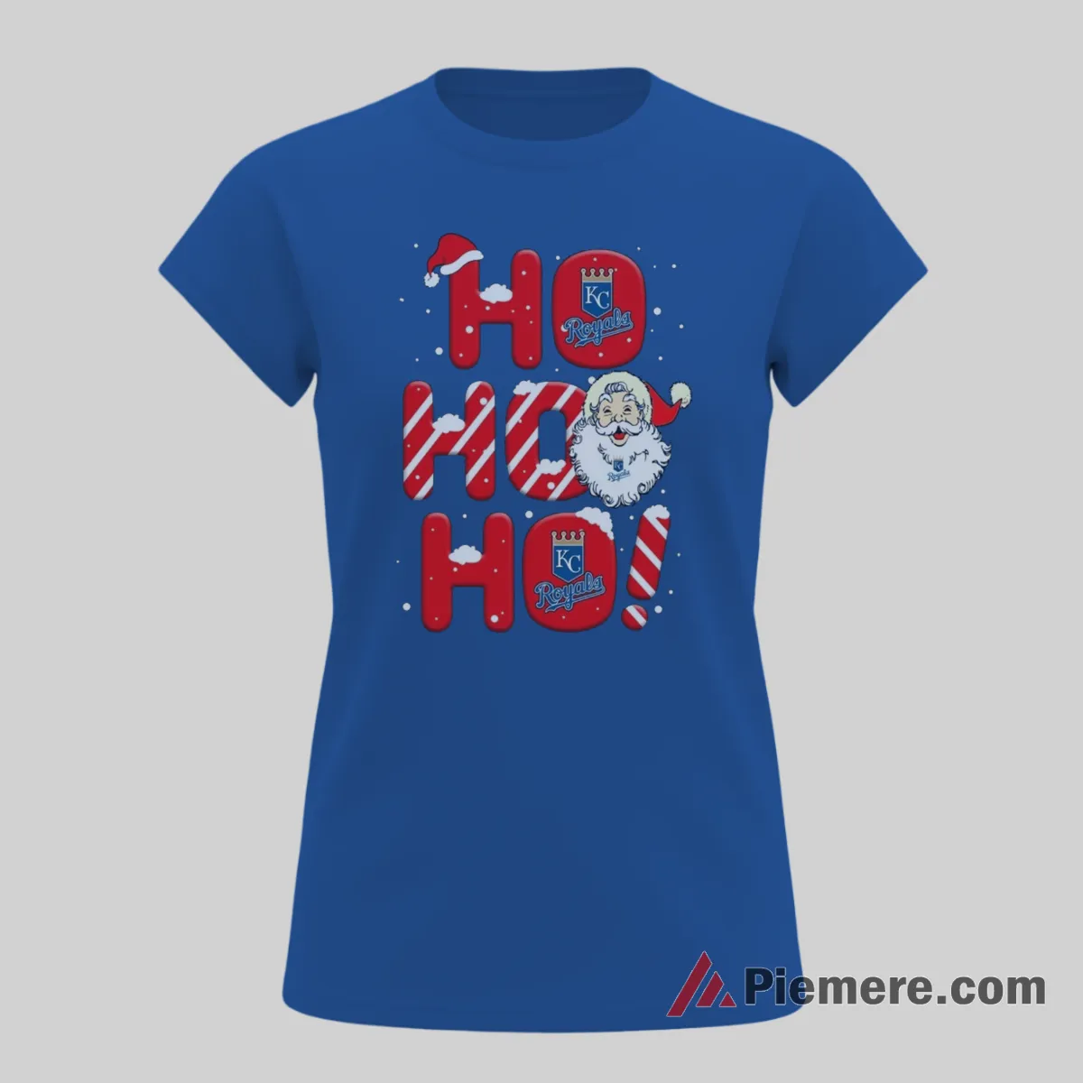 Kansas City Royals Ho Ho Ho Santa Christmas Baseball Short Sleeve Royal Blue Kansas City Royals Ho Ho Ho Santa Christmas Baseball Shirt on royal blue short sleeve shirt for women graphic tee