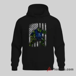 Kansas City Royals Hulk American Flag Baseball Hero Shirt on black hoodie for men graphic tee