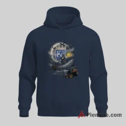 Kansas City Royals Jack Skellington Halloween Pumpkin Baseball Shirt on navy hoodie for men graphic tee