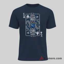 Kansas City Royals King Of Spades Playing Card Baseball Shirt on navy short sleeve shirt for men graphic tee